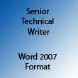 Senior Technical Writer Word 2007
