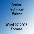 Senior Technical Writer Word 97-2003